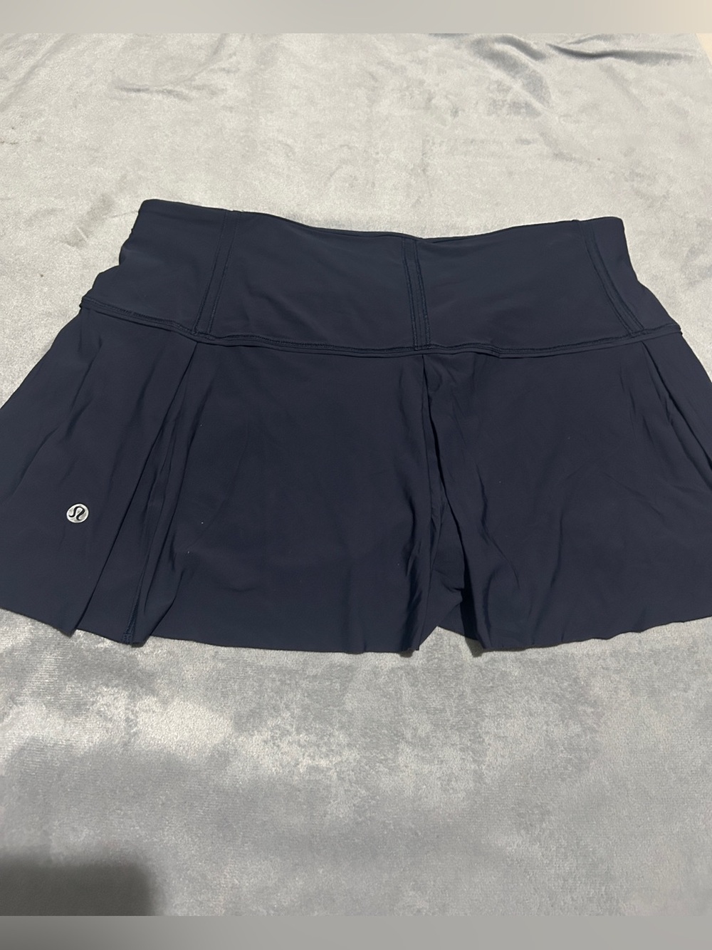 Lululemon black lost in pace skirt high- rise waistband pleated skirt